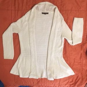 Fever fine knit cream cardigan sweater, women’s medium.